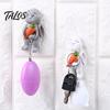 Resin Bunny Towel Hooks Easter Rabbit Cartoon Sticky Hook, Adhesive Wall Hanger, Small Item Organizers Decorative Storage Hook for Towels Keys