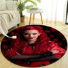 1pc Descendants The Rise of Red1 Design Printed Area Round Carpet for Bedroom Living Room Home Decor Rugs Mat Non Slip Mat Rug for Bedside