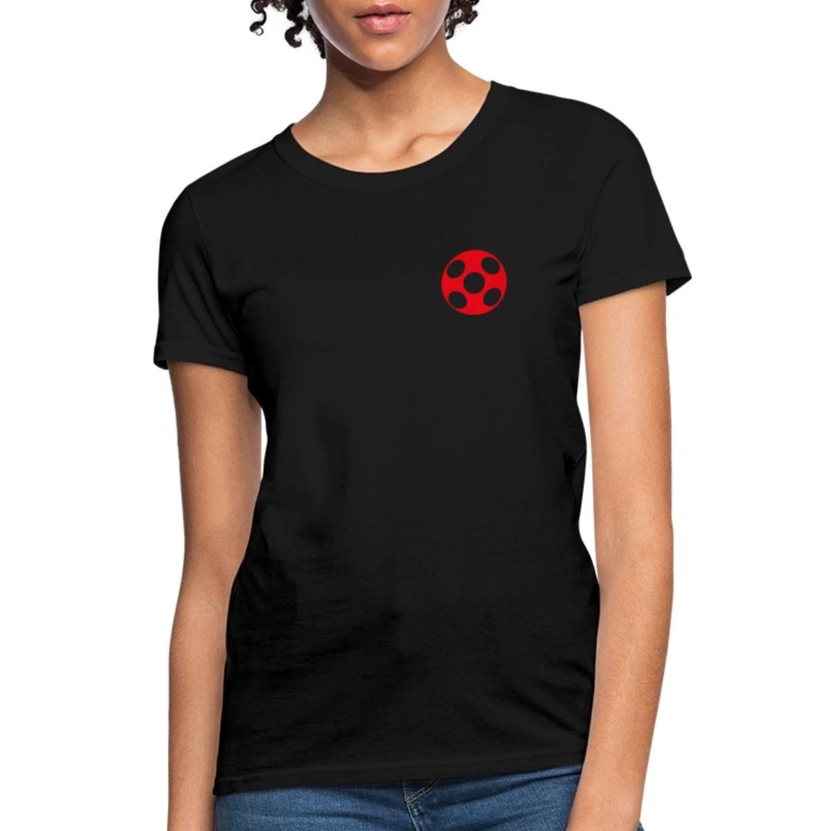 Miraculous Ladybug Umrisse Front- & Backprint Women s T-Shirt XL