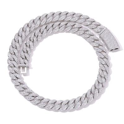 Fashion Hip Hop 5A+ CZ Stone Bling Iced Out 13mm Cuban Link Chain Necklace for Men Rapper Jewelry