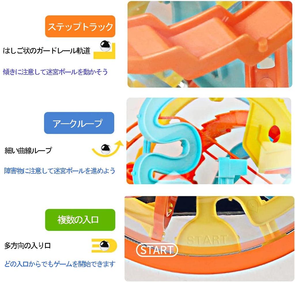 Labyrinth Ball 3D Maze Fidget Cube Balance Game Brain Training IQ Time Killer Educational Puzzle [LilBit] (Level 168-Extreme)