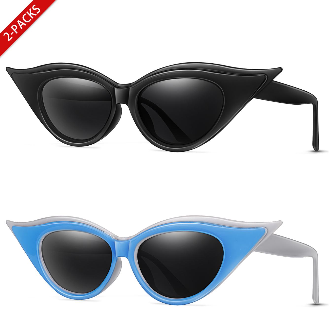 

2Pairs/3Pairs Fashion Vacation Glasses Men Women Sexy Cat Eye Shades Outdoor Hot Party Golf Beach Vocation Multiple Outfits