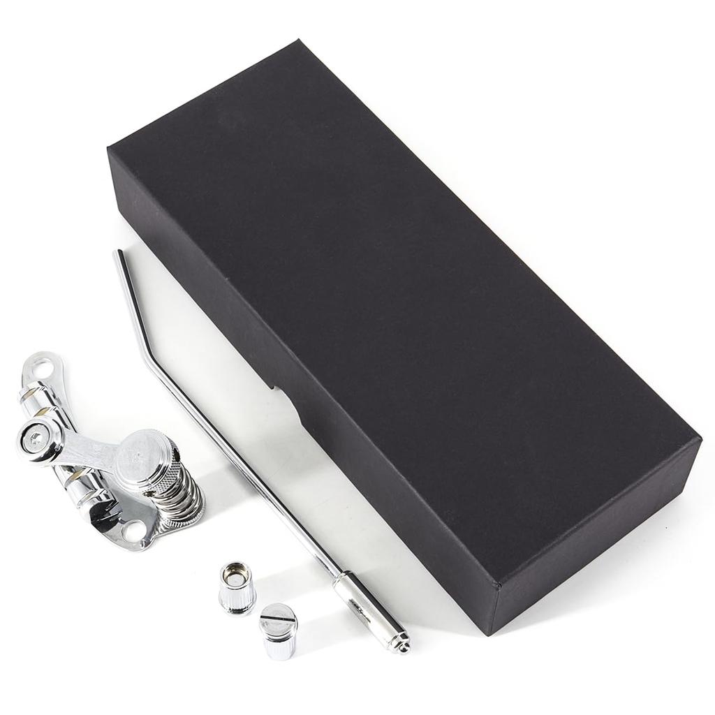 Ogdni Electric Guitar Vibrato Tremolo and Roller Guitar Bridge for LP SG Style Guitars Bridge, Tailpiece, Tune-O-Matic (Chrome)