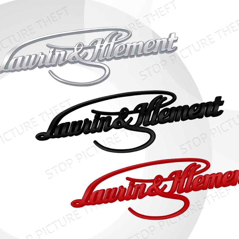 AAABV1 Metal Alloy L&K Logo Car Trunk Fender Sticker Side Emblem Badge For Skoda Sport Line Octavia Kamiq Fabia Yeti Superb Scala VRS