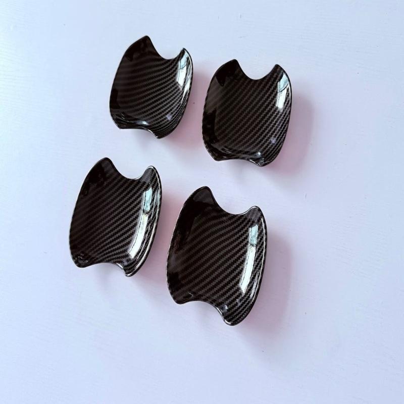 For Toyota Grand Highlander 2024 2025 ABS Carbonfiber  Side Door Handle Cover Trim Door Bowl Cap Sticker Protector Accessories