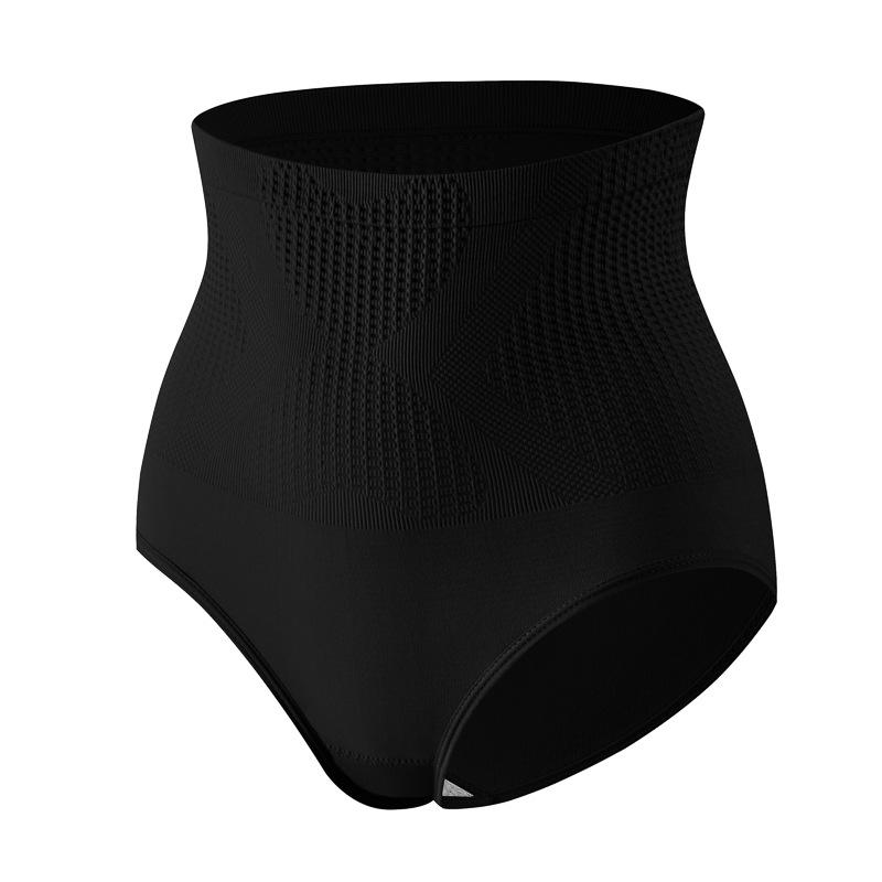 Plus Size High-Waisted Shaping Panties: Tummy Control & Butt Lift for Postpartum Body Sculpting One Size (Recommended 90-165 Jin) чёрный