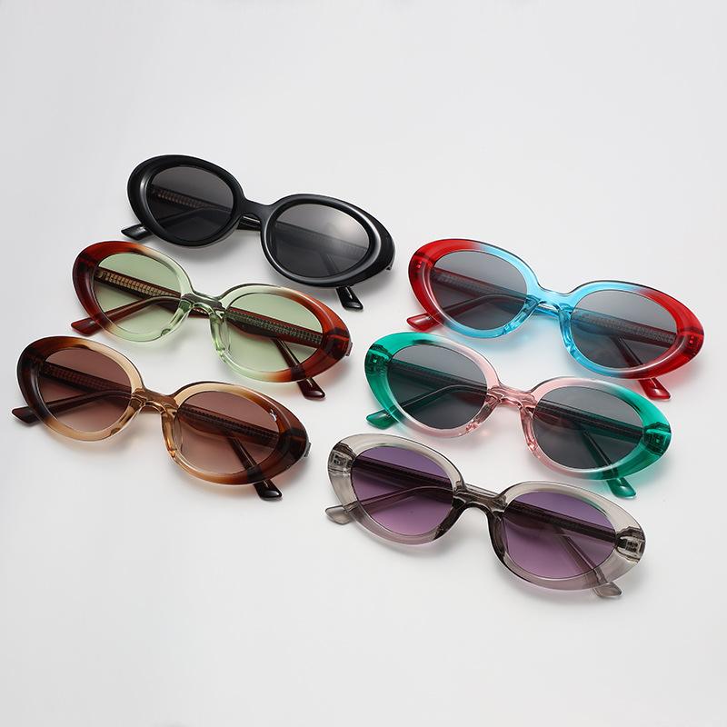 35019 Oval Ferrule Legs Tr Sunglasses, Personalized Hip-Hop Glasses, Wind Street Shot Trendy Sunglasses