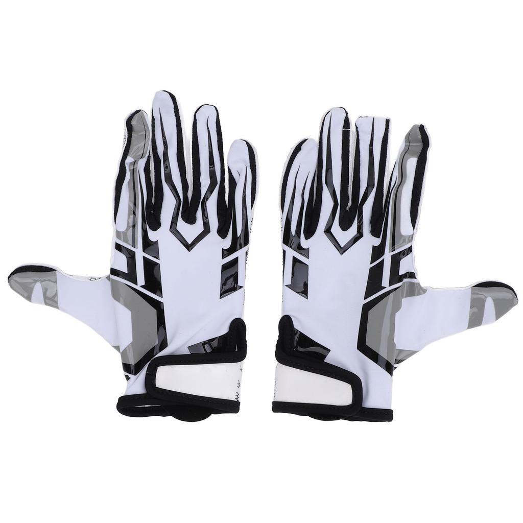 Kids Football Gloves Anti Slip Silicone Breathable Soft Elastic Adjustable Wrist White Youth Wide Re