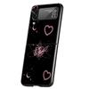 Luxury Phone Case For Samsung Galaxy Z Flip 3 4 5 6 Hard Folding PC For Samsung Z Flip3 Flip4 Flip5 Cover Butterfly Love Black
