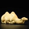 Wenge Boxwood Camel Pen Holder - Solid Wood Carved Desktop Ornament