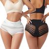 High Waisted Invisible Tummy Control Shapewear Panties for Women Stripe Lace Panty Ladies Underwear Shaping Briefs Slimming Underwear