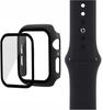 Rubber Strap Glass Band & Case 3in1 Apple Watch 4 5 6 Se Black 40mm