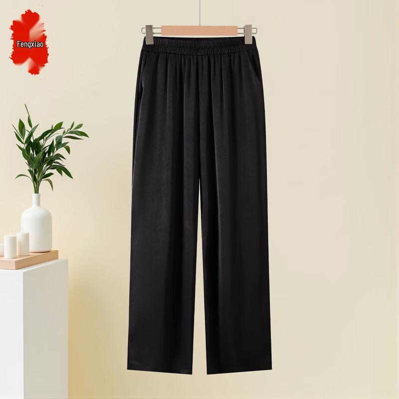 

Женские летние атласные укороченные брюки-клеш 2XL (Waist 2.0-2.6 Chi)