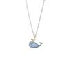 Blue Baby Whale Dolphin Necklace: Cute Mori Girl Style for Women and Students