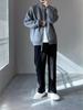 Men's Stand Collar Korean Style Double Zipper Knit Cardigan for Autumn/Winter