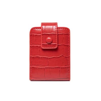 Porta Rossetto Portatile con Specchio per Borsa Organizzatore Rossetti in Pelle PU Contiene 3 Rossetti Trucco