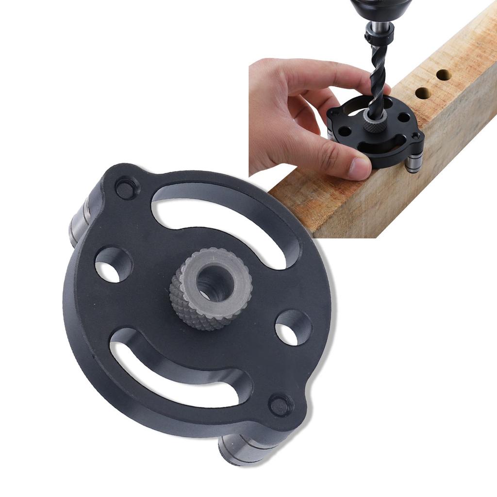 3-10mm Hole Puncher Locator Vertical Aluminum Alloy Round Dowel Carpentry Drilling Positioner Cr12 Drill Bushing