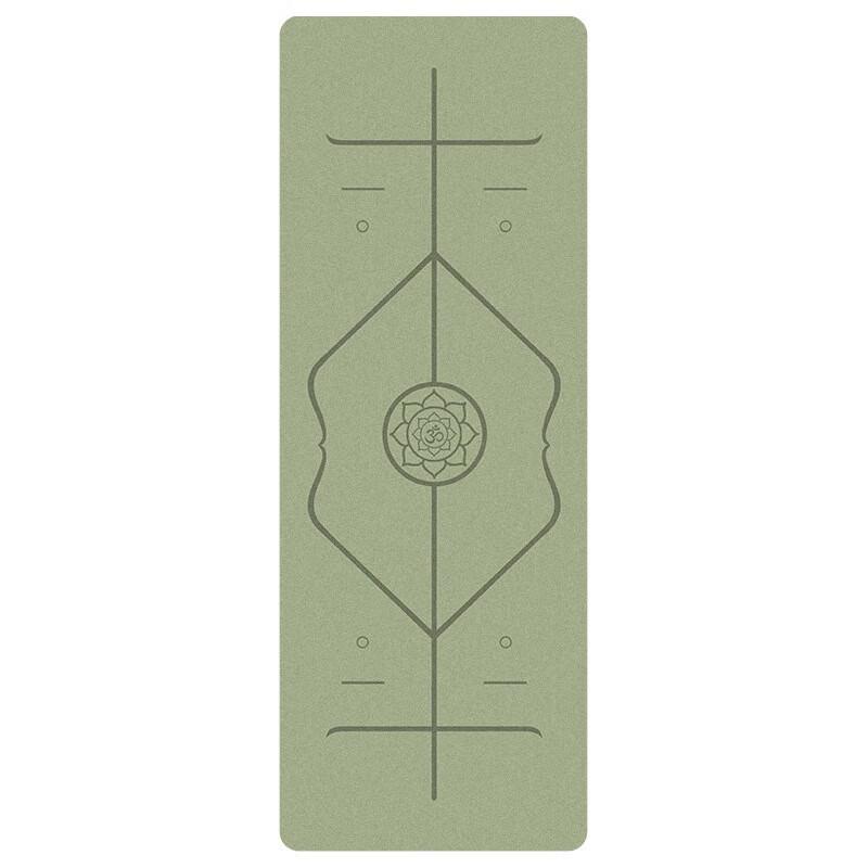 WEZHO Coconut Fiber Yoga & Fitness Mat with Alignment Lines