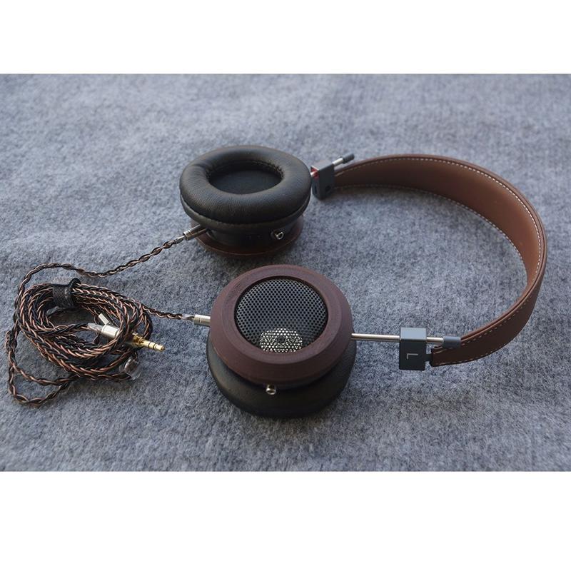 HIFI Retro Kopfhörer Offene MMCX Version Kabelgebunden Over-Ear Headsets 3D Gedrucktes Holz Monitor Headset Hohe Auflösung Musik Kopfhörer
