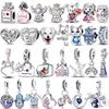 Charms Plata De Ley 925 copper Original Devil's Eye Perfume Bottle Bow Silicone Spacer Beads Women Bracelet DIY Zircon Pendants
