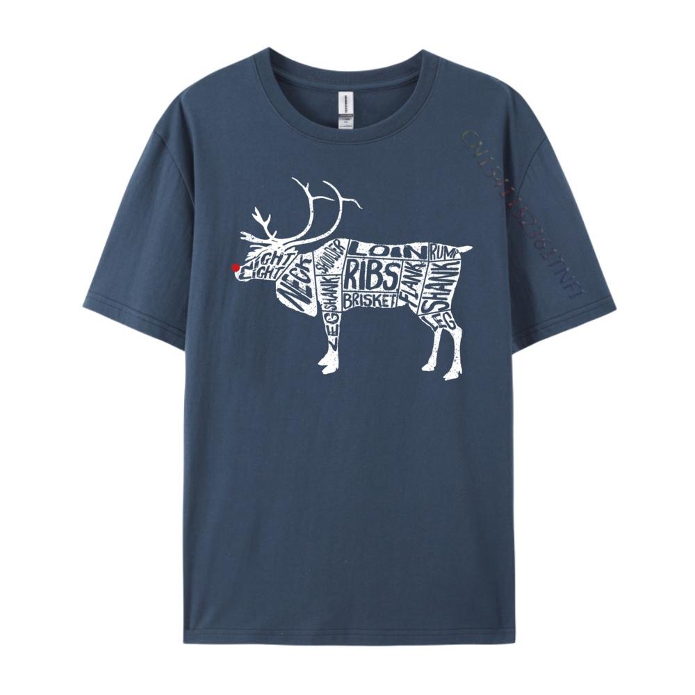 

Funny Deer Hunters Cuts Meat Rudolph Reindeer Mens Clothing 2025 Custom T Shirt Graphic Tee Original Mens TShirts Creative 3XL