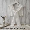 Solid Color Lace Shawl Thin Lace Knitted Shawl Artistic Design Hollow-out Shawl  Ladies Accessory