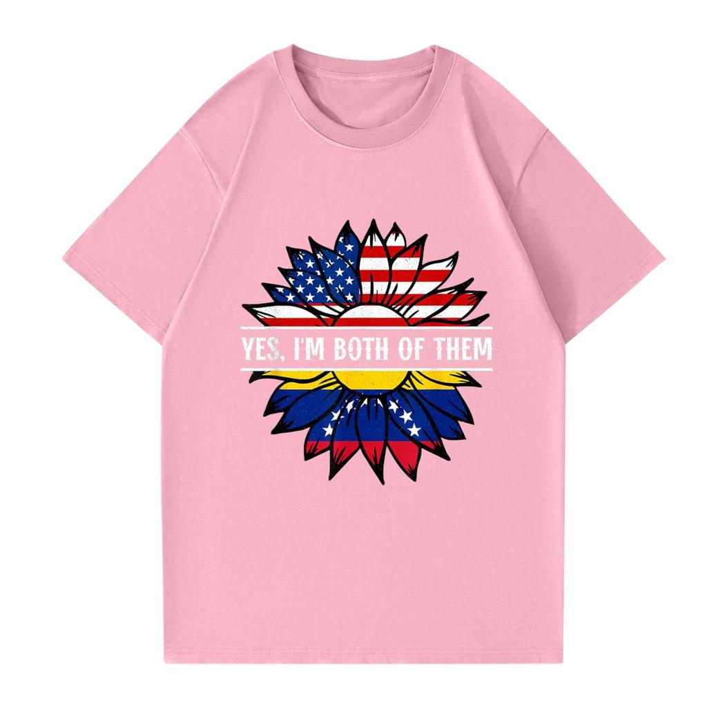 Modisches rundhalsiges lässiges bedrucktes kurzärmeliges T-Shirt Top für Damen und Herren