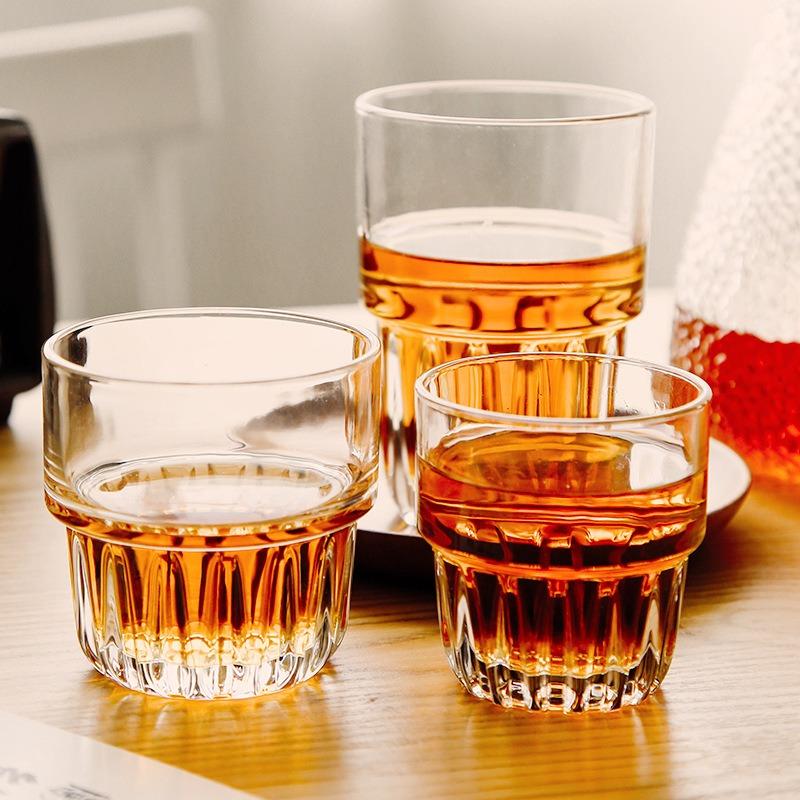 2pcs Vintage Cold Brew Coffee Cup Creative Coffee Mug Trendy Thickened Glass Cup Latte Mocha Espresso Mugs Best Christmas Gift