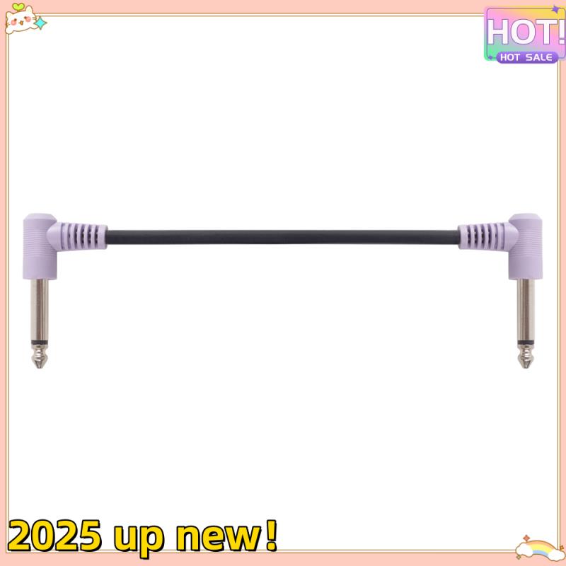 Classy-6 Packs 18Cm Guitar Effect Pedal Round Patch Cables Instrument Guitar Pedal Cable Connectors Patch Cable