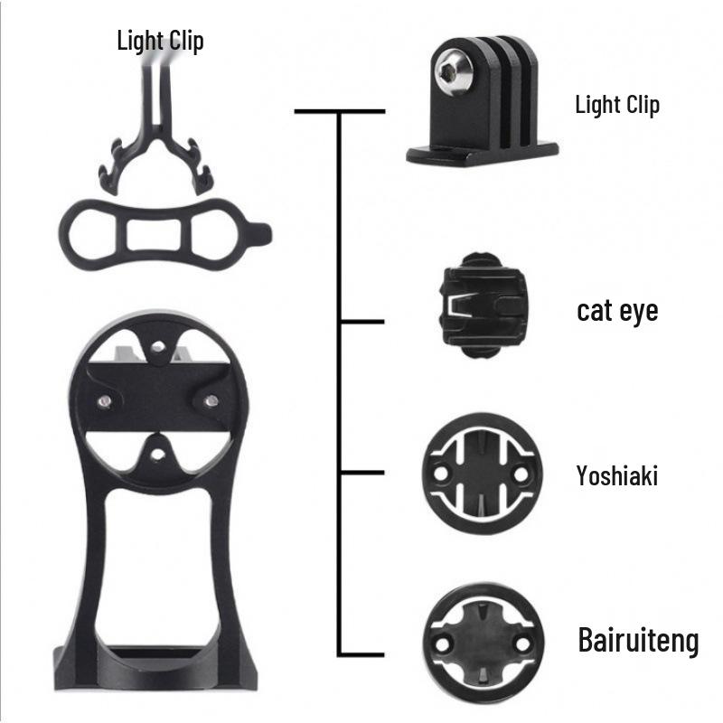 Mountain Bike Computer & Light Mount for Garmin, Bryton, Cateye - Road Bike Extension Bracket