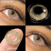Funsachy 1 Pair Natural Brown Eye Color Contact Lenses Grey Lens High Quality Student Annual Beauty Cosmetics