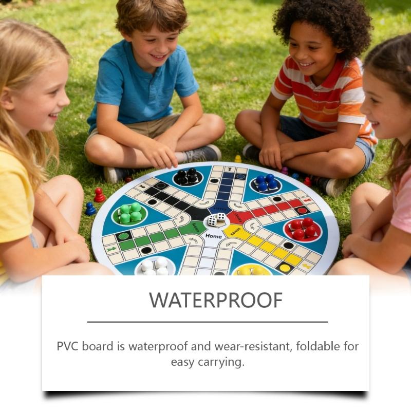 Folding Round 6 Player Flying Chesses Game Set With Colorful Pieces Strategy Toy for Family And Friend Gatherings