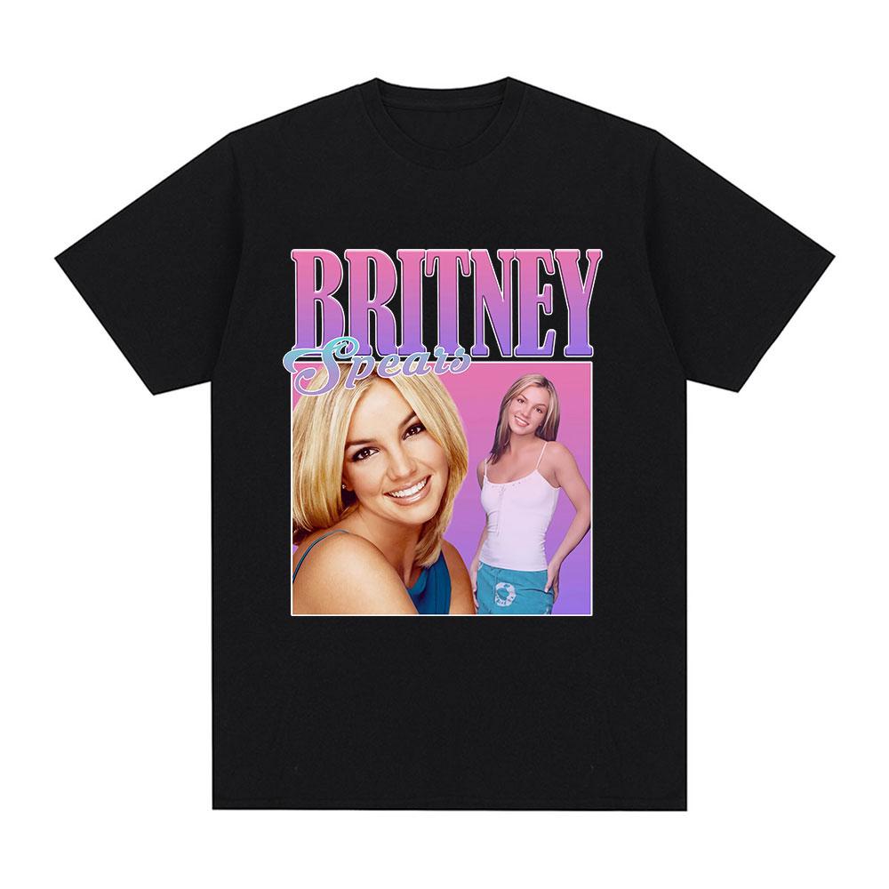 Britney Spears Metal Rock Graficzny T-shirt Damska Moda Hip Hop Koszulki Harajuku Vintage Krótki Rękaw T-shirt