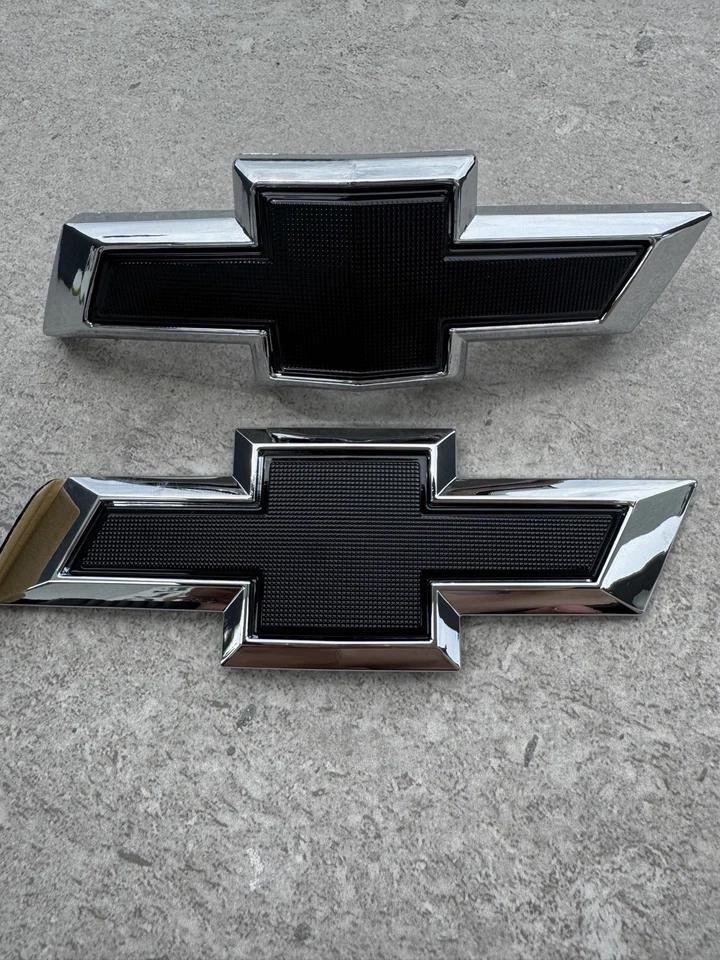 ΝΕΟ 2016-2024 Chevrolet Camaro Προσαρμοσμένο Έμβλημα Bowtie LS LT Μπροστινή Μάσκα Εμβλημα Πίσω Πορτμπαγκάζ Ασημί Μαύρο