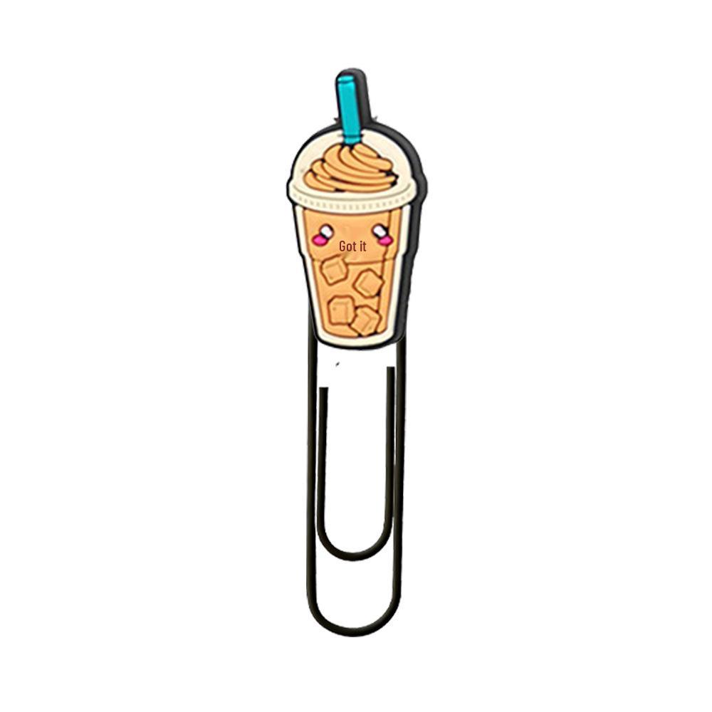 Large Paperclip for Food & Office, Creative U-Shaped Clip, Cute PVC Cartoon Bookmark Binder.