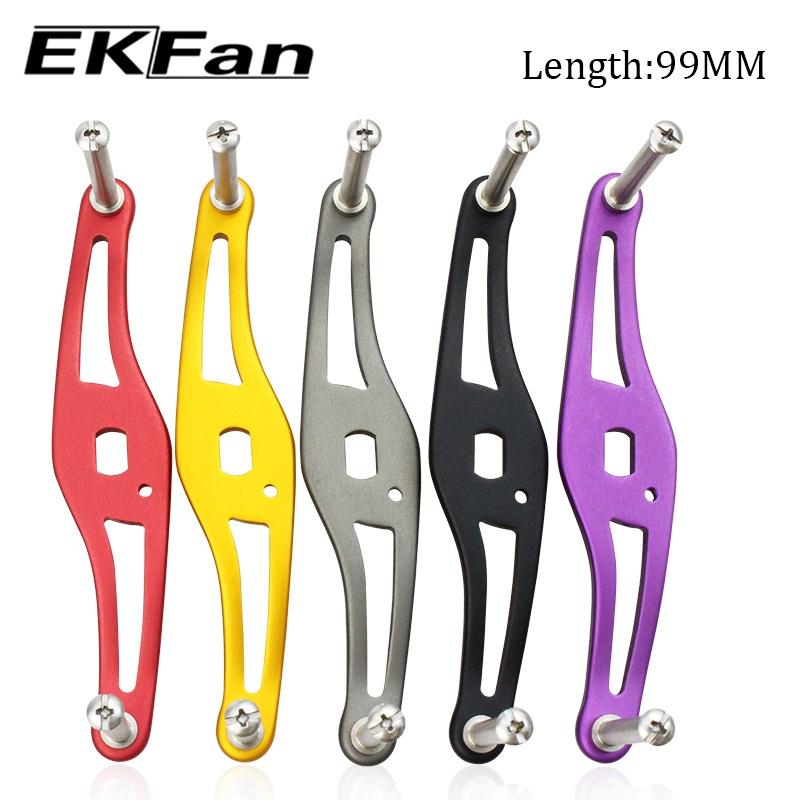 EKFan 99/120/130mm Aluminum Alloy S-shaped No Knob Fishing Reel Handle for A/S/D 7*4/8*5mm Hole Baitcasting Lure Reel DIY Parts 4