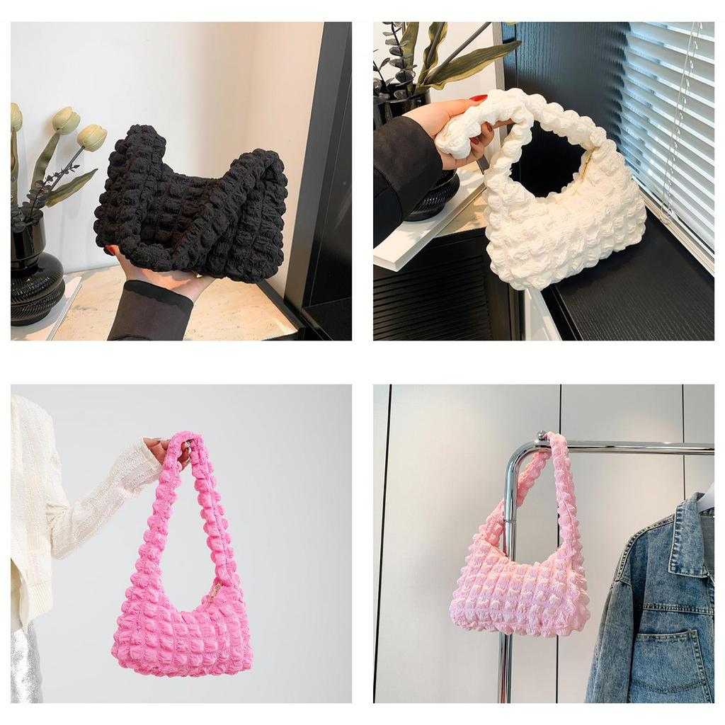Cute Bubble Single Shoulder Bag For Daily Use With Zipper Closure And Polyester Lining