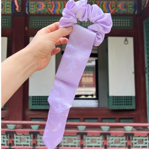Hanbok Danggi Scrunchie-Lilac,Red