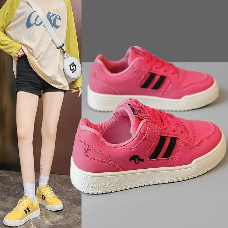 Mode Neue Plateau-Sneakers Damen Flats Tennis Walking Freizeitschuhe für Damen Sneakers Leder Laufschuhe Damen Sneakers