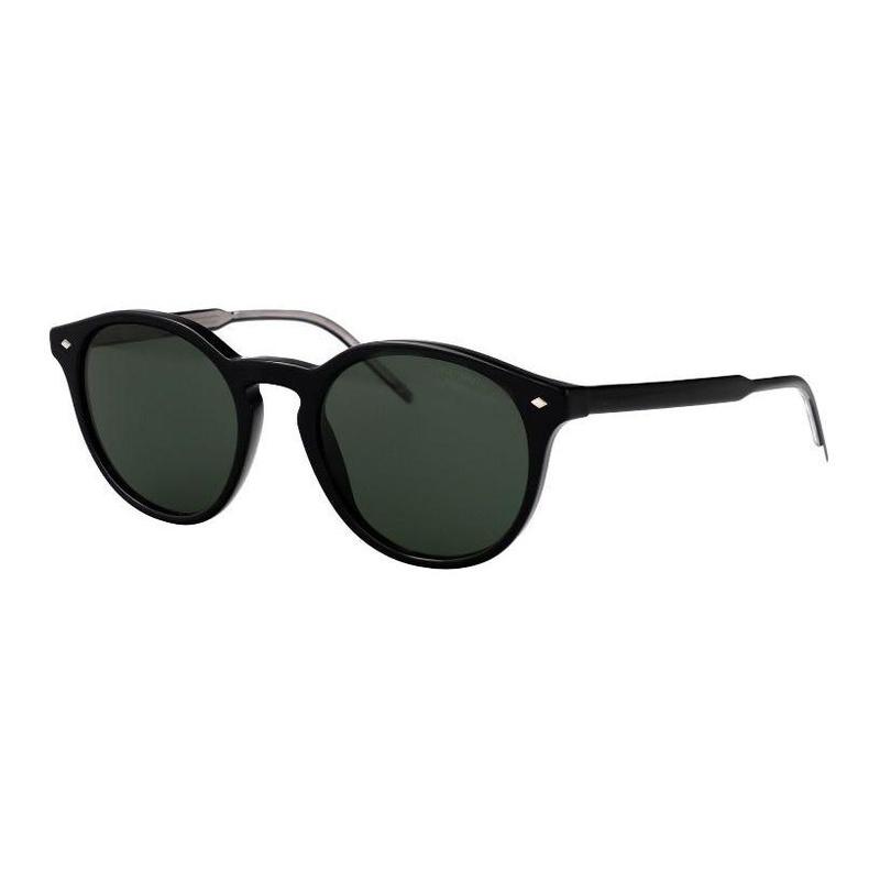 Armani Personalized Design Acetate Round Sunglasses Men s Black