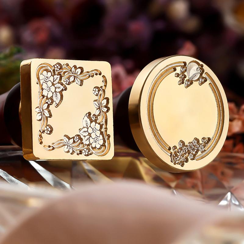 Matte Photo Frame Stamp Sealing Wax Stamp Head Fire Paint Lacquer Copper Seal Wax Stamp Heads Envelope Wedding Party Invitation
