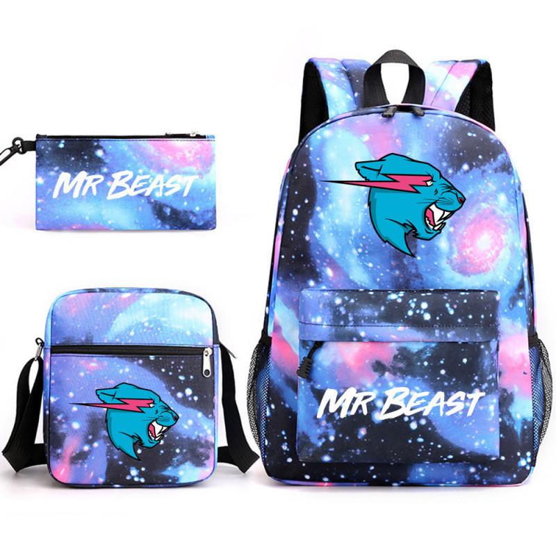 Canvas Backpack Set For Students With Laptop Compartment And Breathable Design For Daily Use