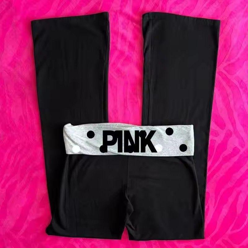 Pants Export Fashion New Arrival Letters Print Casual Pure Color Pants American Fashion Elastic Waist Basic Pants