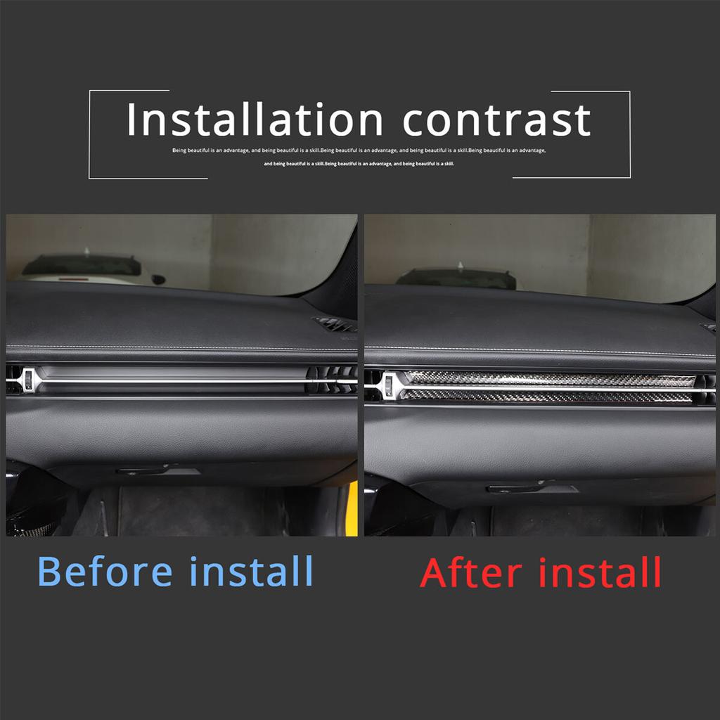 Carbon Fiber Co-pilot Position Dashboard Trim Cover For Toyota Supra19-24