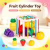 Montessori 2-in-1 Educational Toy for Kids Color Sorting Game and Pretend Cutting Fruit Vegetable Set