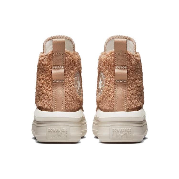 (WMNS) Converse Chuck Taylor All Star Move Platform High 'Sherpa - Champagne Tan' Damskie A04259C