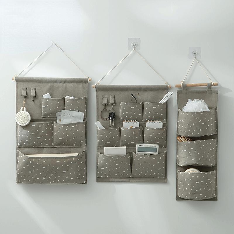 357 Pockets Cotton Wall Mounted Storage Bag Home Room Closet Door Sundries Clothes Hanging Bag Holder Cosmetic Toys Organizer 3 Pockets 1980₽