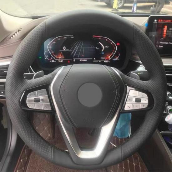 Car Steering Wheel Leather Cover Trim For BMW 3 Series X3 G01 G02 X5 G30 (Sedan)