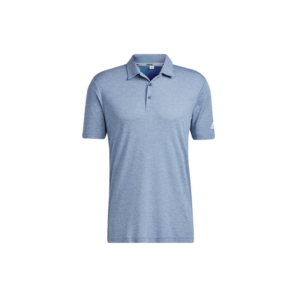 Adidas SS22 Solid Color Logo Print Short Sleeve Polo Shirt Men Tops Blue HF6218