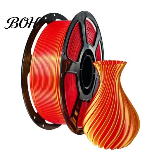Satin Finish Multicolor Filament Silk PLA 3D Printer 1.75mm, 1kg Spool High Toughness FDM Accessories Filament, for Models Printing Strong